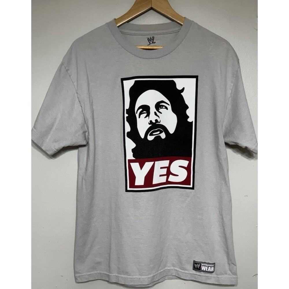 WWE Daniel Bryan Yes Movement Mens Gray Short Sleeve T-Shirt Size Large